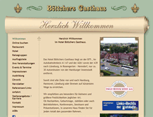 Tablet Screenshot of boettchers-gasthaus.de